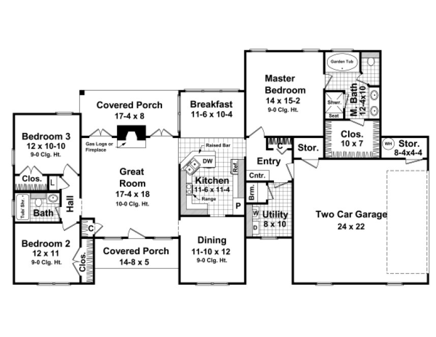 Main Floor Plan for House Plan #218361