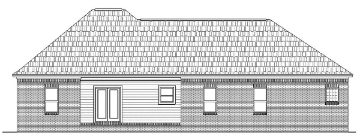 Rear Elevation for House Plan #214561