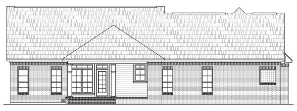 Rear Elevation for House Plan #213122