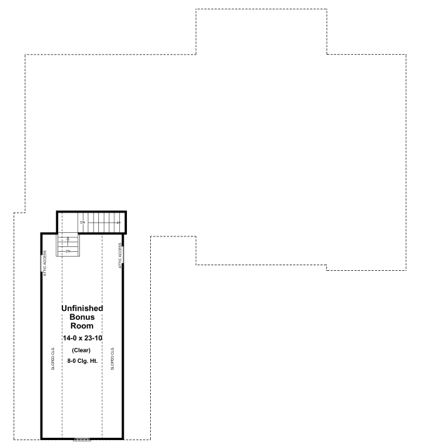 Second Floor Plan for House Plan #213122