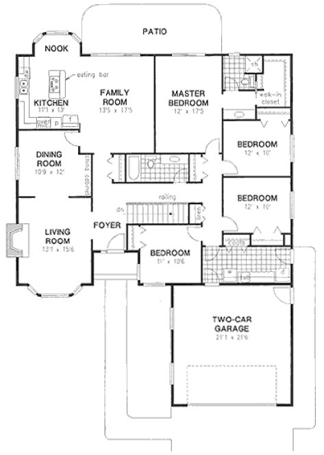 Main Floor Plan for House Plan #131698