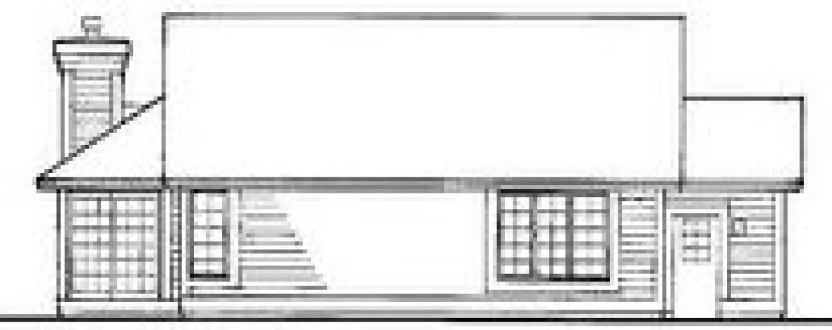 Rear Elevation for House Plan #297008