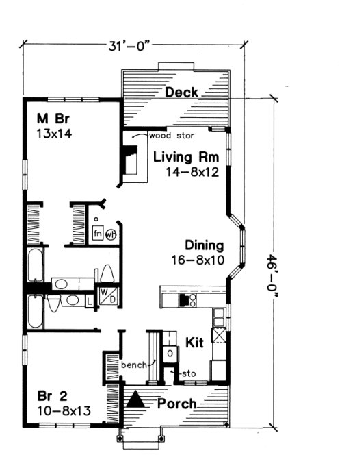 Main Floor Plan for House Plan #297019