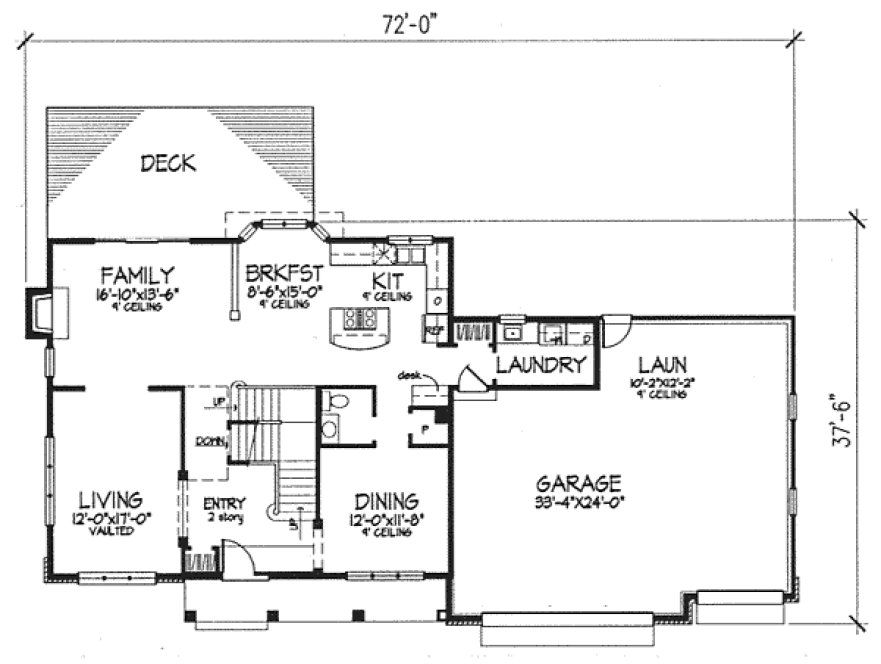 Main Floor Plan for House Plan #290259