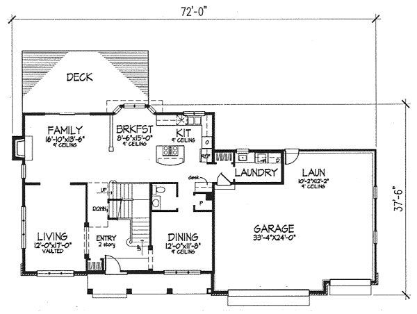 Main Floor Plan for House Plan #290259