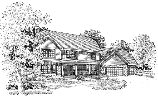 Full Rendering for House Plan #290259