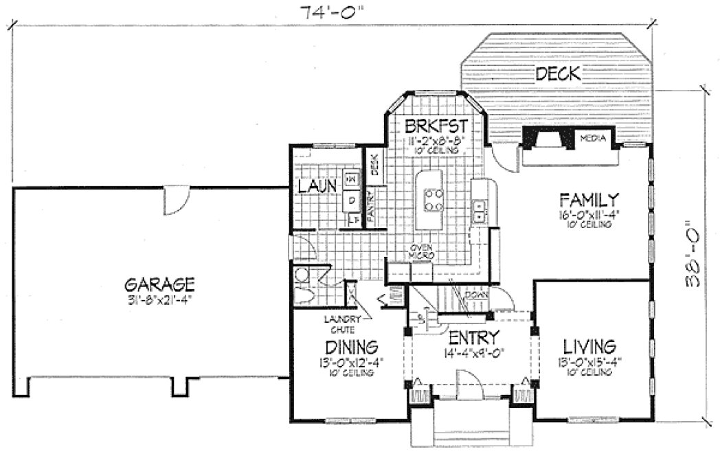 Main Floor Plan for House Plan #291259