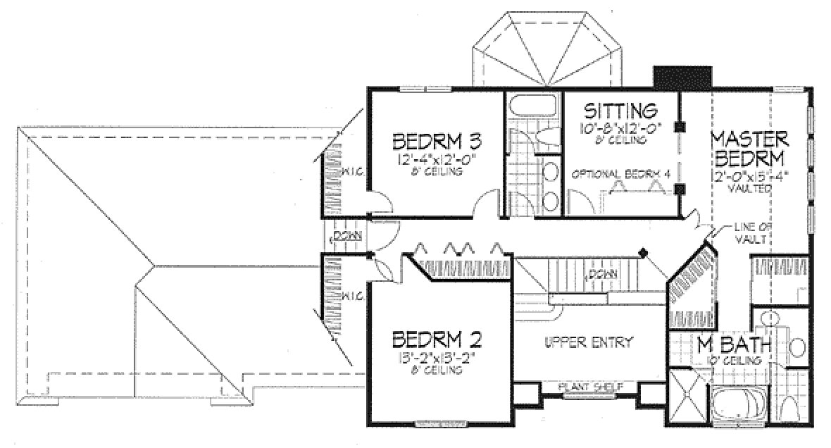 Second Floor Plan for House Plan #291259