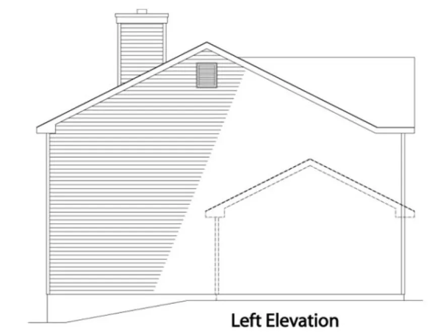 Left Elevation for House Plan #415102
