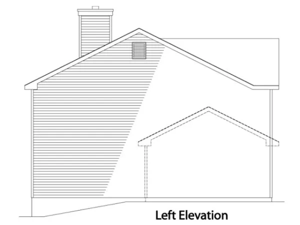 Left Elevation for House Plan #415102