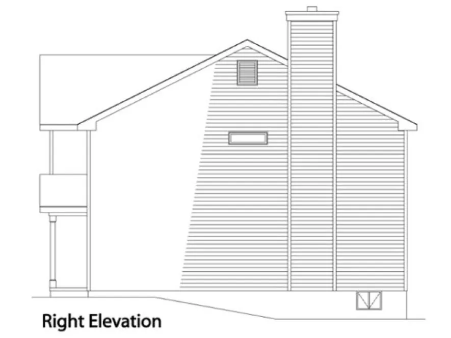 Right Elevation for House Plan #415102