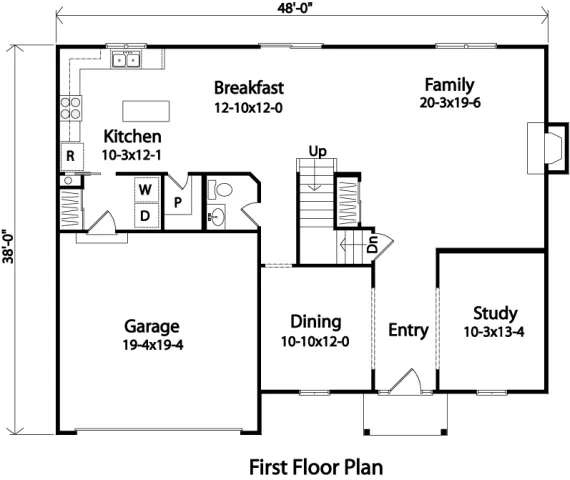 Main Floor Plan for House Plan #415102
