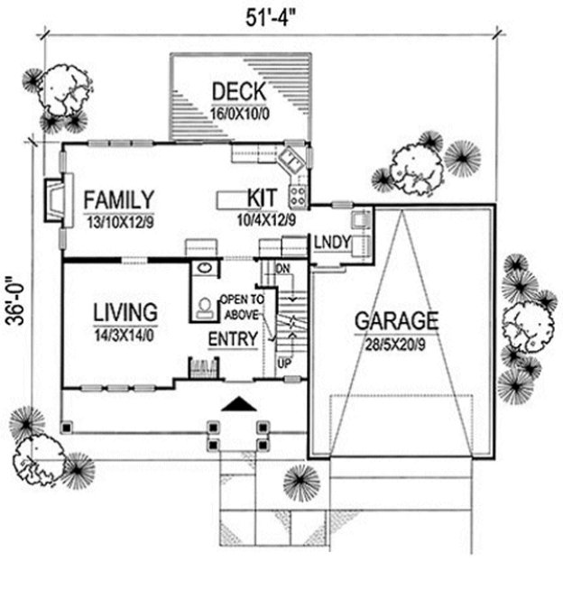 Main Floor Plan for House Plan #291000
