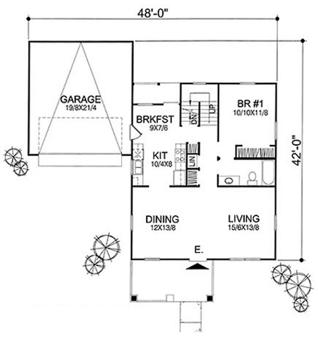 Main Floor Plan for House Plan #293000