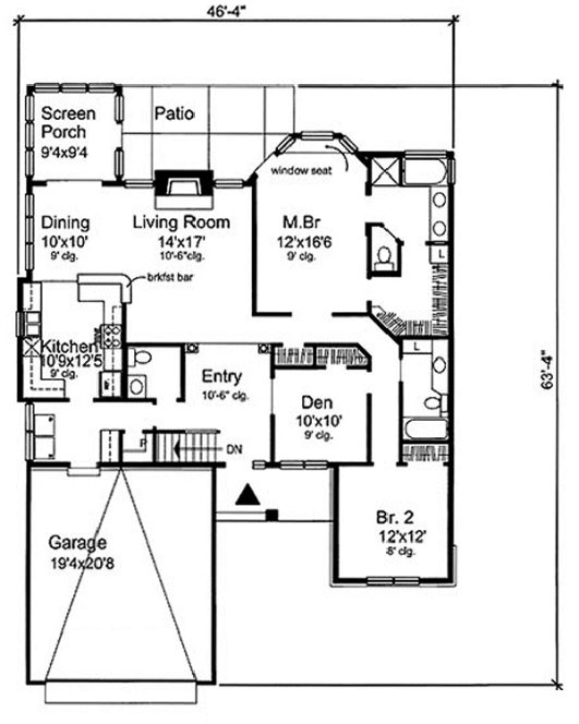 Main Floor Plan for House Plan #295000