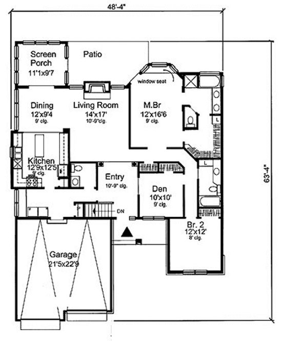 Main Floor Plan for House Plan #296000