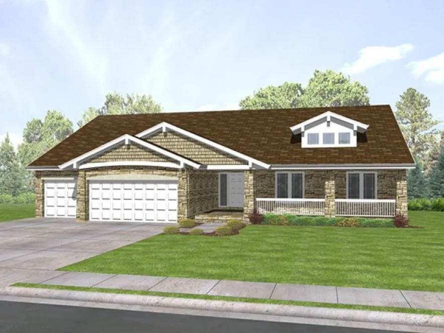 Full Rendering for House Plan #291022