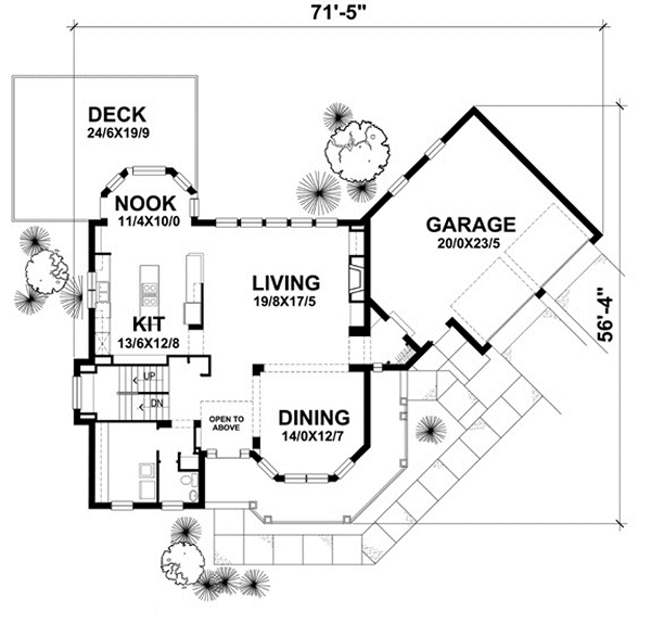 Main Floor Plan for House Plan #297022