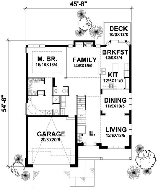 Main Floor Plan for House Plan #298022