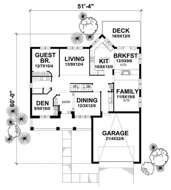 Main Floor Plan for House Plan #299022