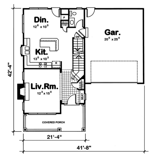 Main Floor Plan for House Plan #155176