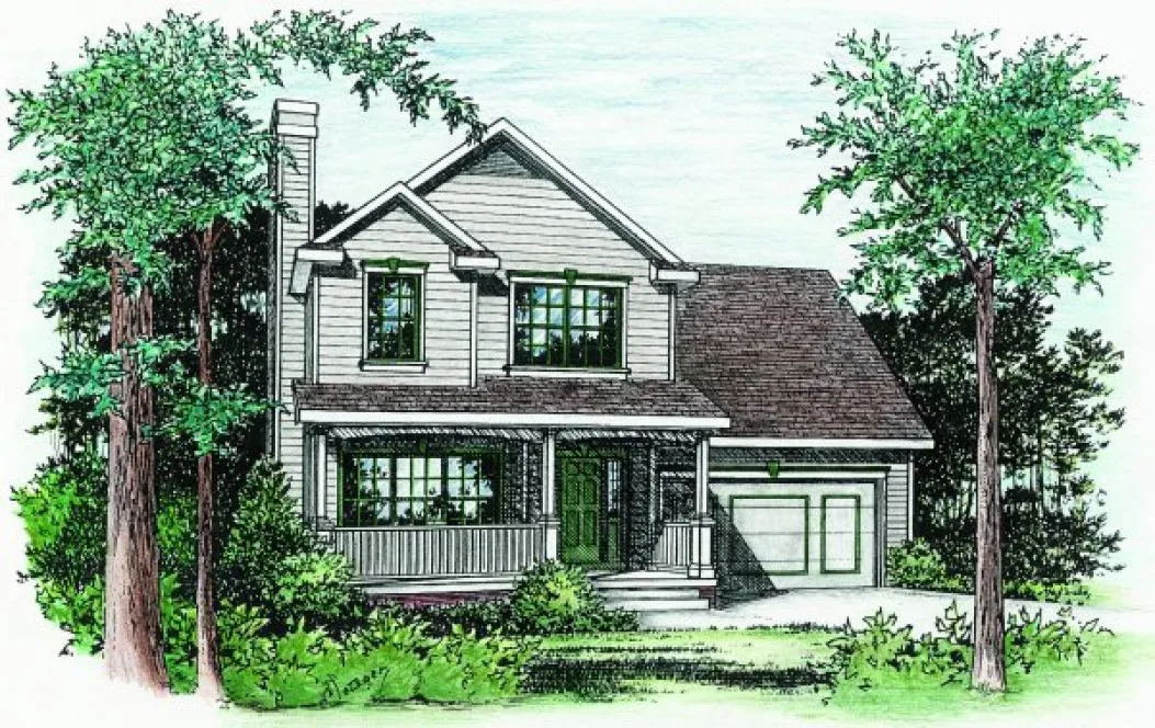 Full Rendering for House Plan #155176