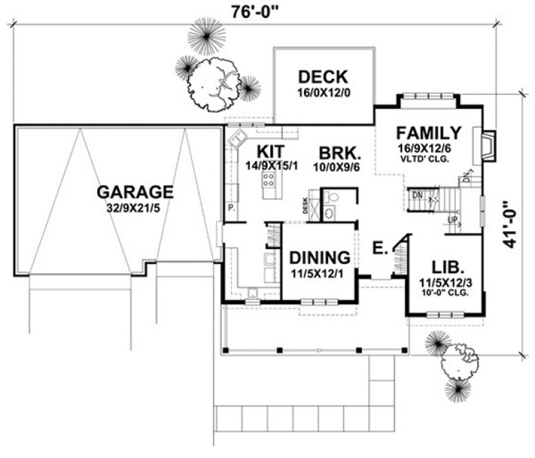 Main Floor Plan for House Plan #294822