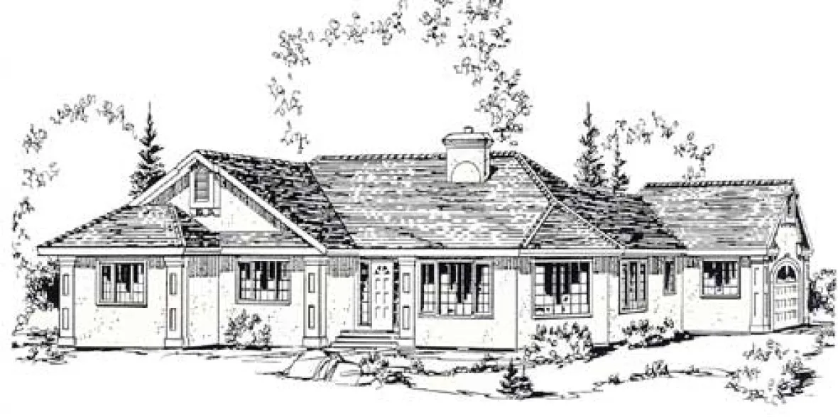 Full Rendering for House Plan #130798