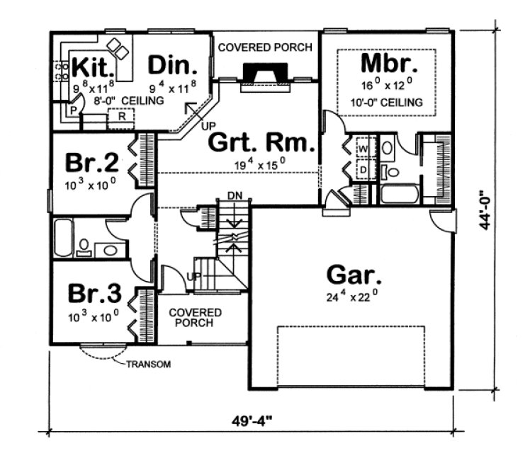 Main Floor Plan for House Plan #151376