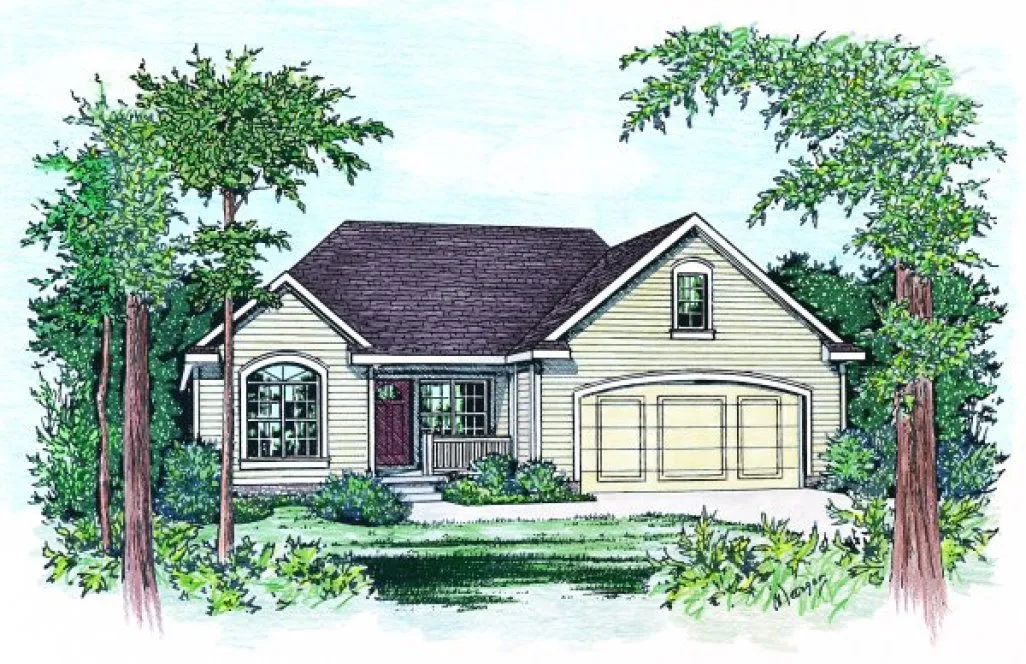 Full Rendering for House Plan #151376