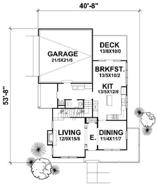 Main Floor Plan for House Plan #291622