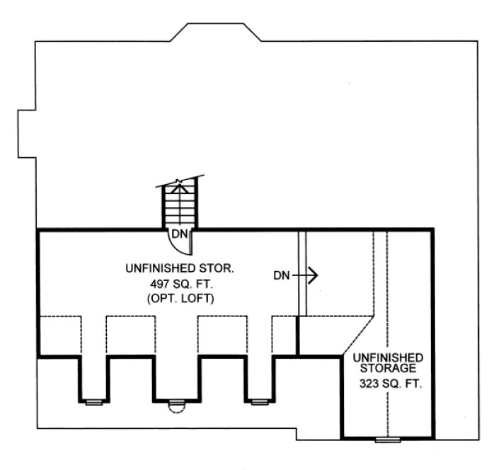 Second Floor Plan for House Plan #154376