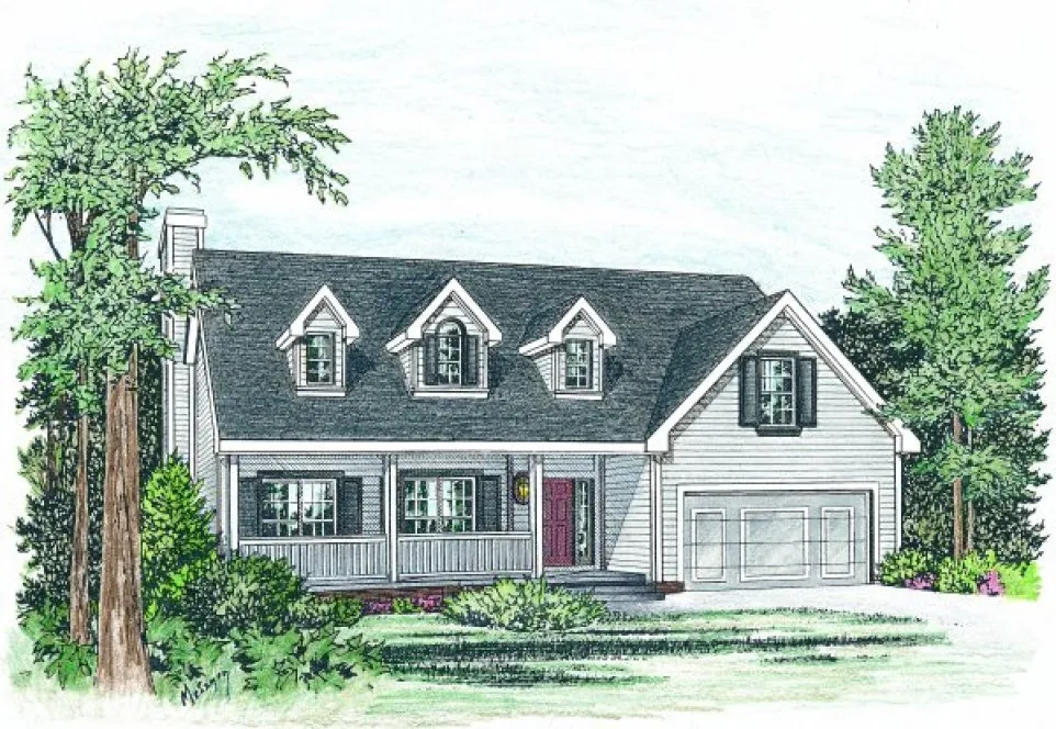 Full Rendering for House Plan #154376