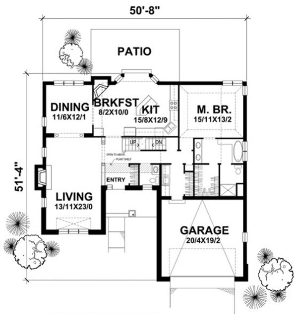 Main Floor Plan for House Plan #292122