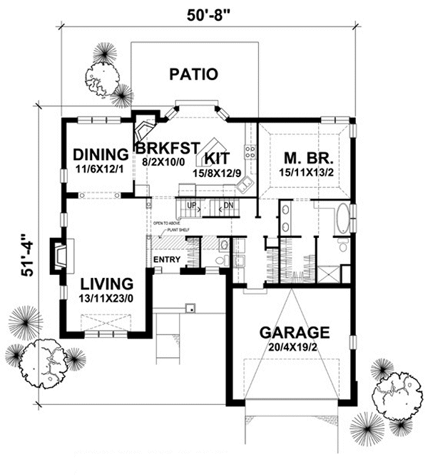 Main Floor Plan for House Plan #292122