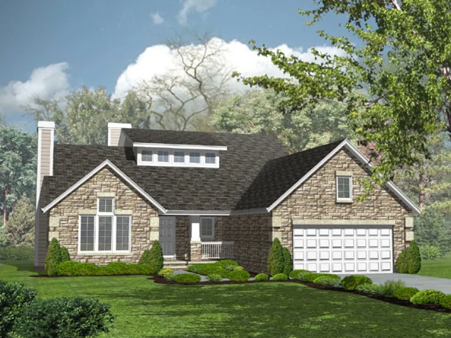 Full Rendering for House Plan #292122