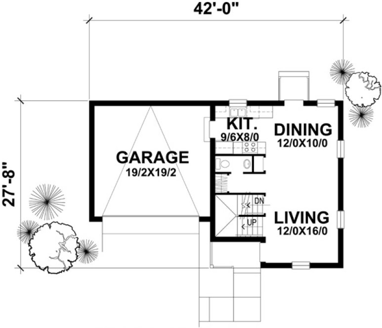 Main Floor Plan for House Plan #292622