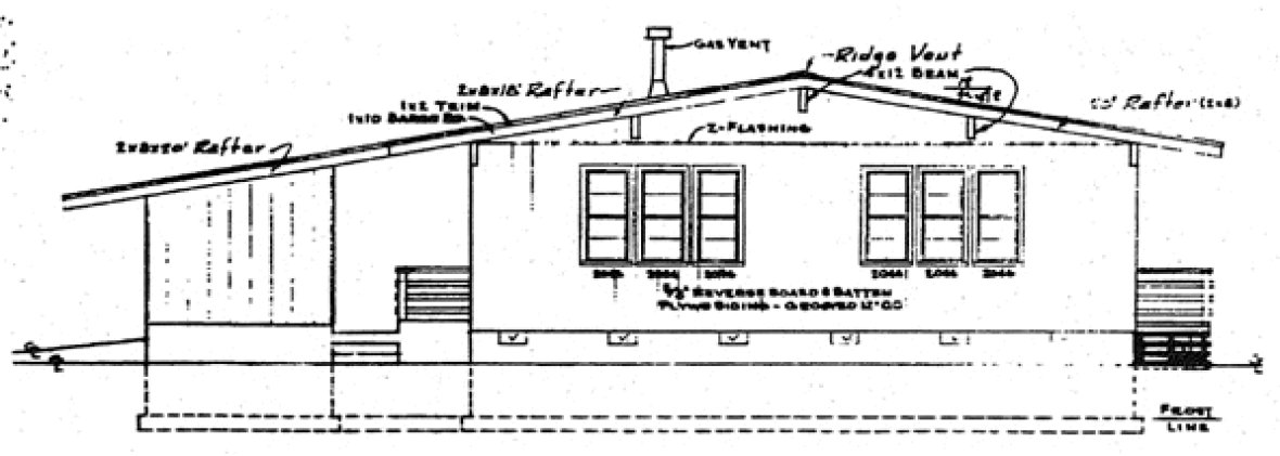 Rear Elevation for House Plan #188701