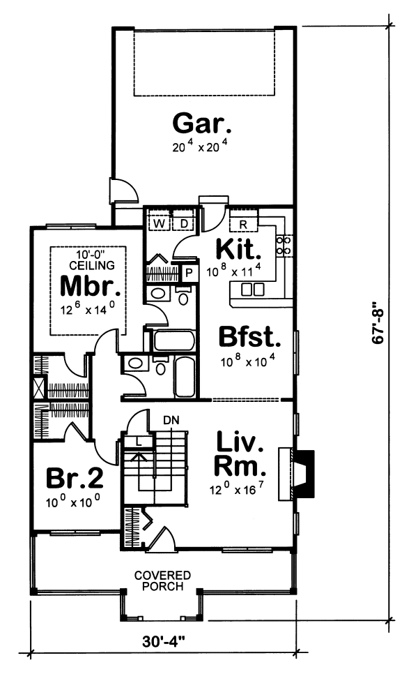 Main Floor Plan for House Plan #150476