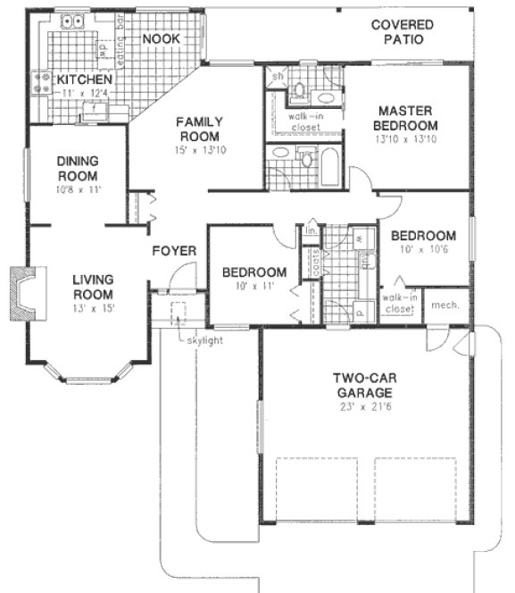 Main Floor Plan for House Plan #131009