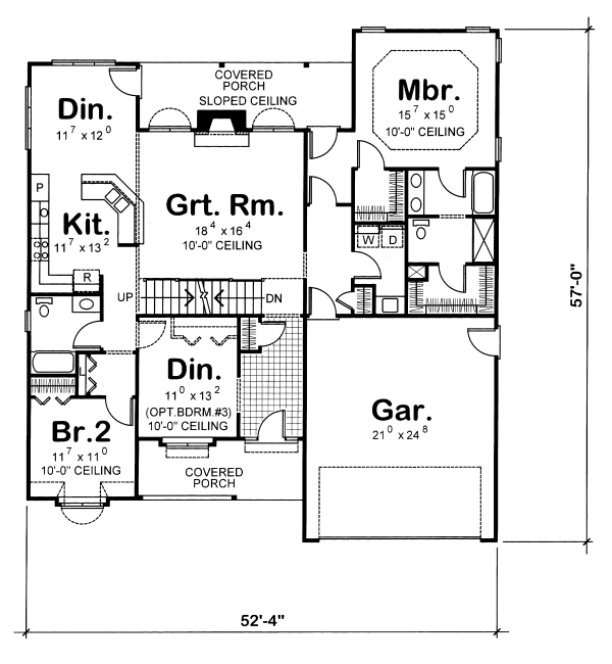 Main Floor Plan for House Plan #158476