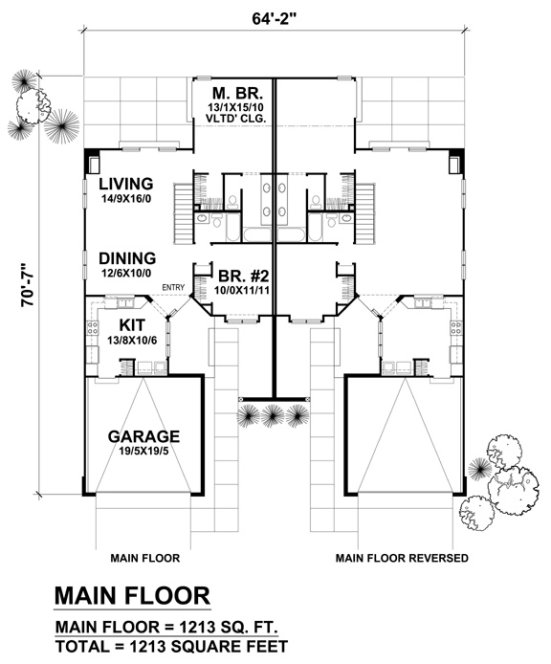 Main Floor Plan for House Plan #299122