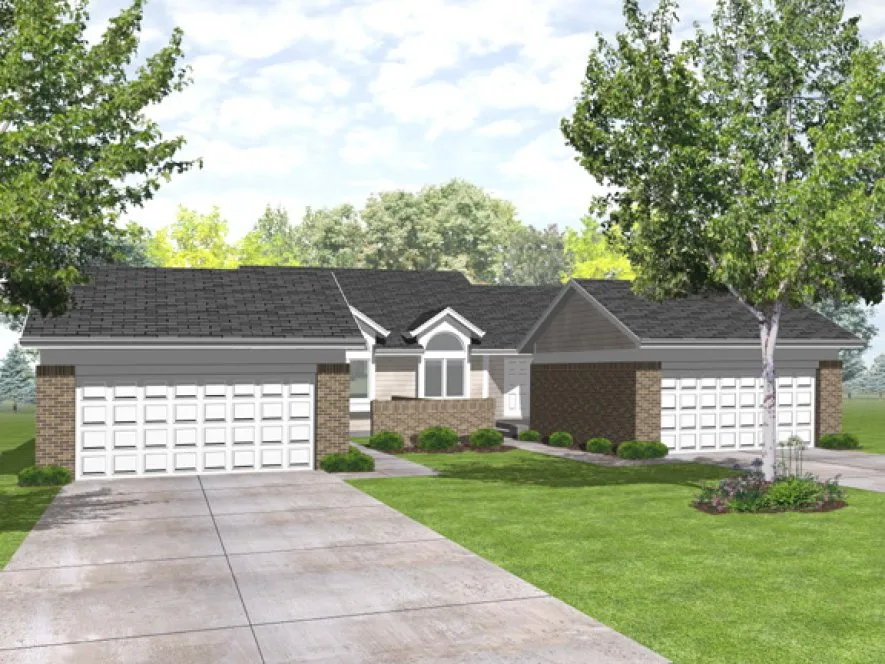 Full Rendering for House Plan #299122