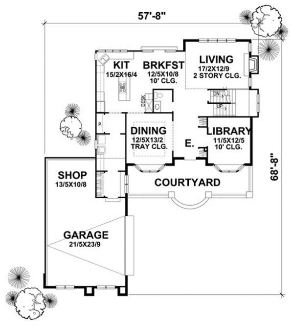 Main Floor Plan for House Plan #290222