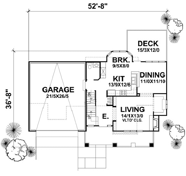 Main Floor Plan for House Plan #297522