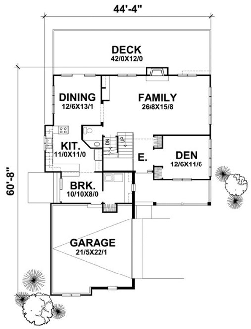 Main Floor Plan for House Plan #292822