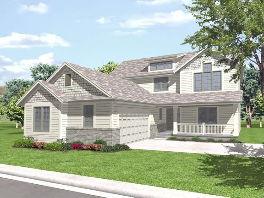 Full Rendering for House Plan #292822