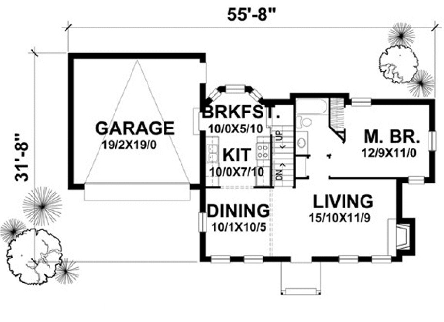 Main Floor Plan for House Plan #290522