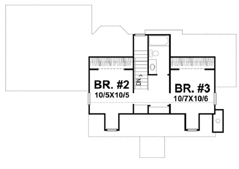 Second Floor Plan for House Plan #290522