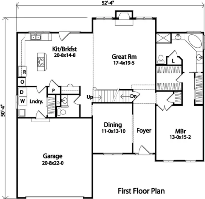 Main Floor Plan for House Plan #415002